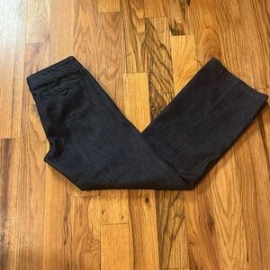 New York & Company mid rise straight leg wide trouser jean